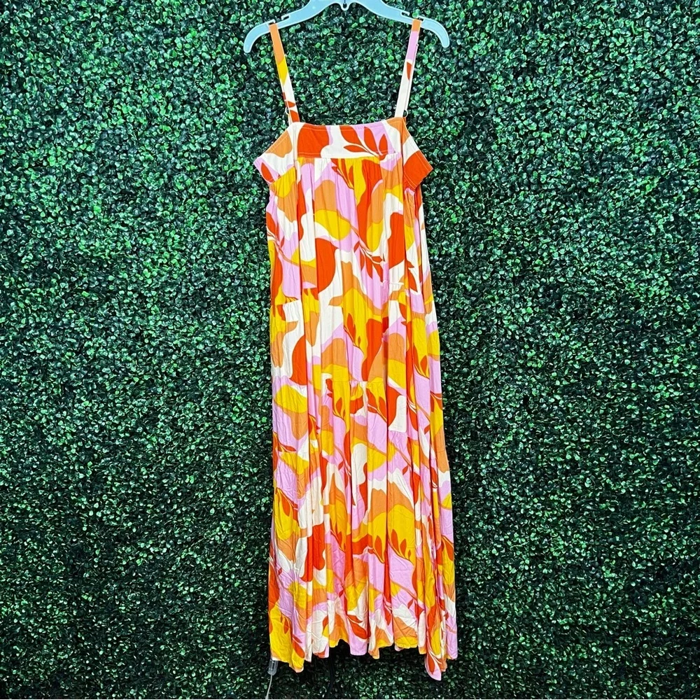ANTHROPOLOGIE X ABEL THE LABEL | Abstract Print Boho Maxi Dress
